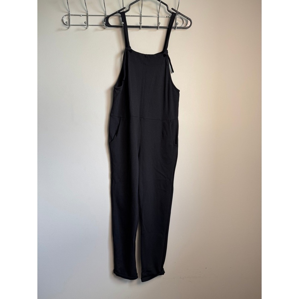Carly Jean Los Angeles Black Knotted Strap Jumpsuit S Minimalist Comfy Festival